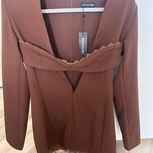 PrettyLittleThing Chocolate Brown Dress